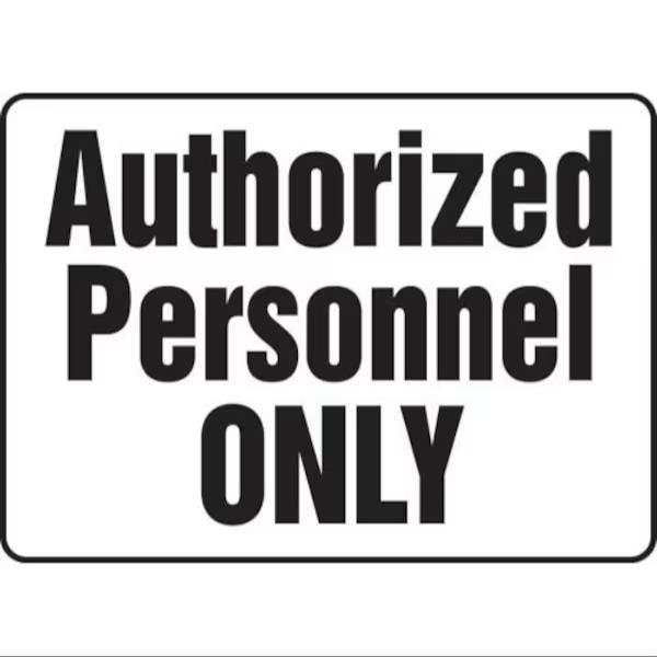 Accuform SAFETY SIGN AUTHORIZED PERSONNEL MADM973XT MADM973XT - main